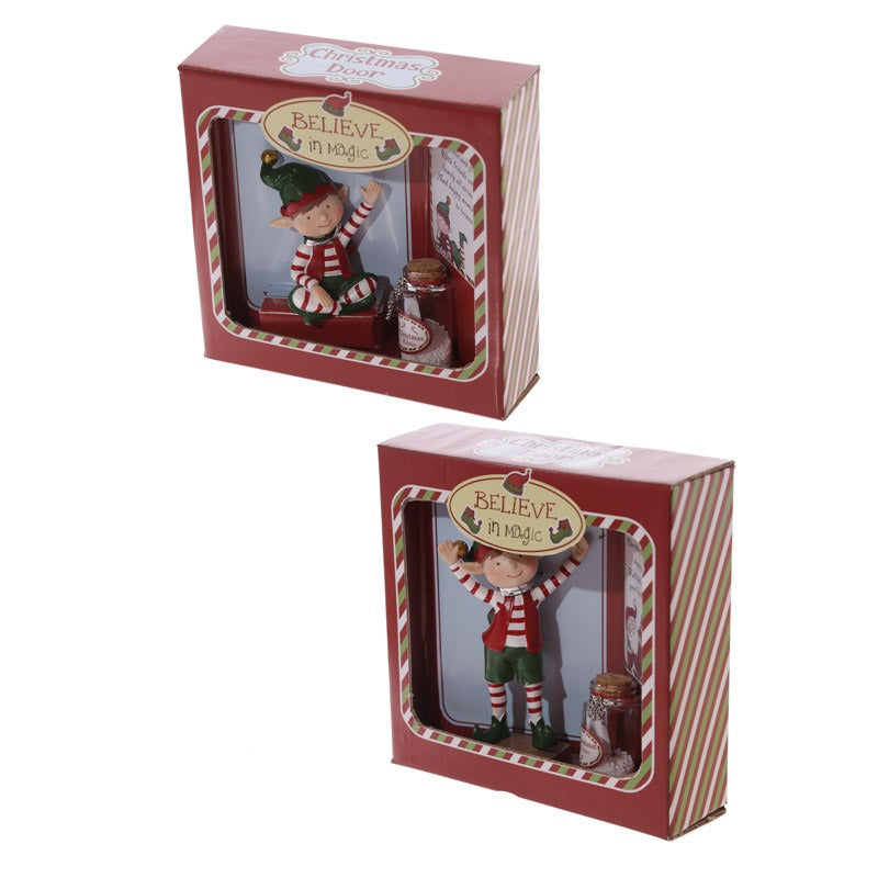View Message To Santa Christmas Elf Figure With Wishes Jar information