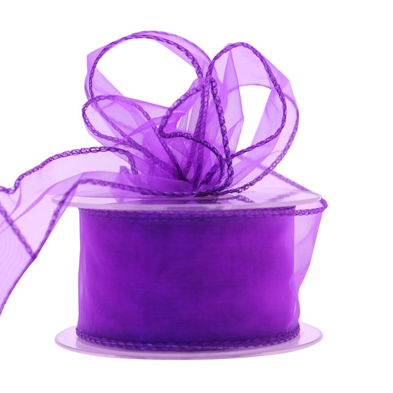 View Purple Chiffon Ribbon 50mm information