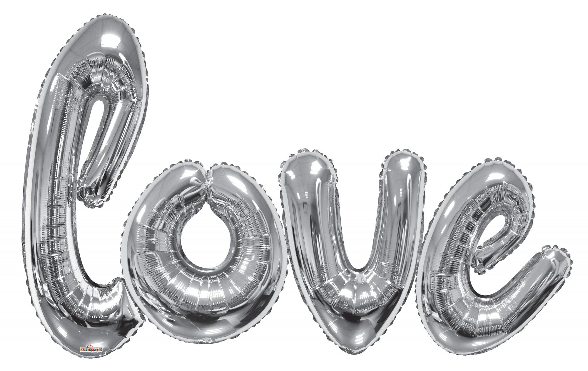 View Giant Love Script Silver Balloon information