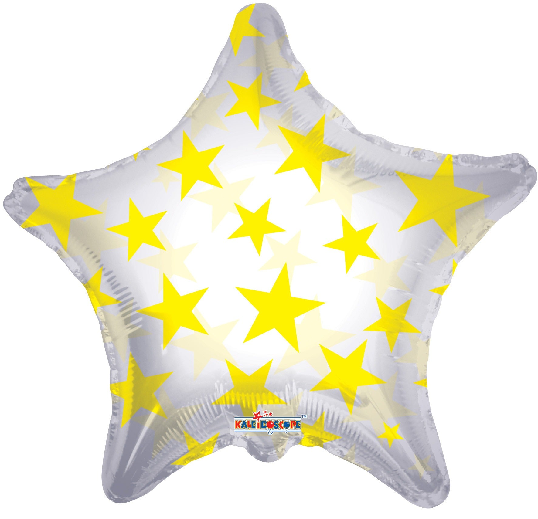 View Yellow Patterned Star Balloon 22inch information