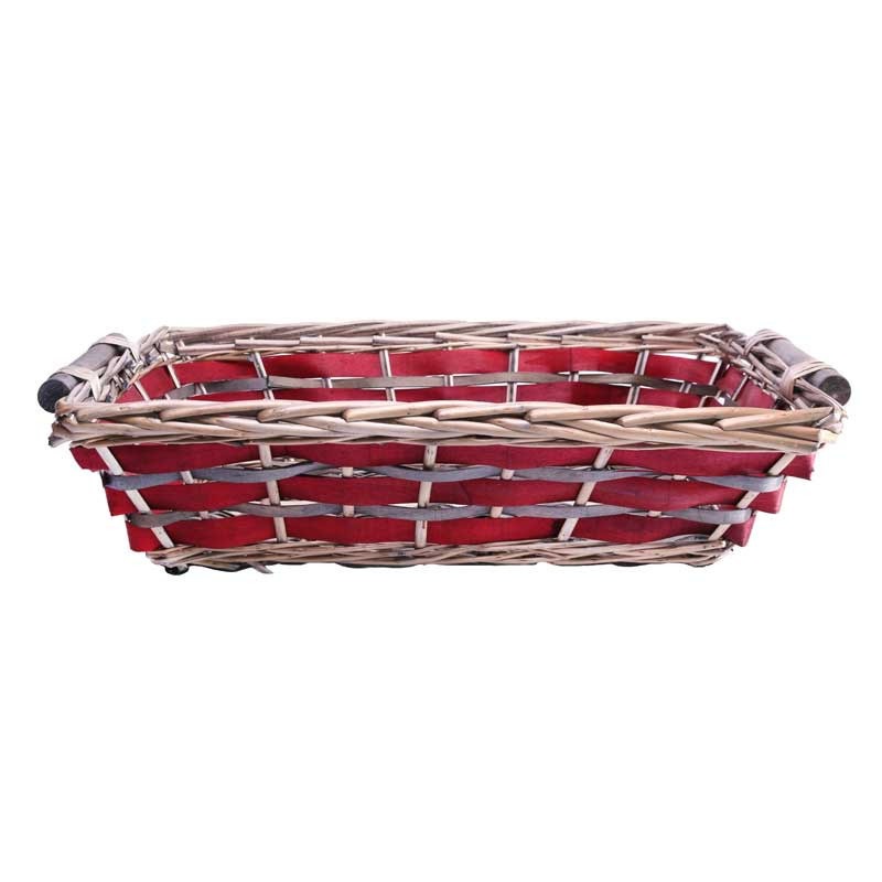 View Red Rectangle Two Tone Tray 4550cm information