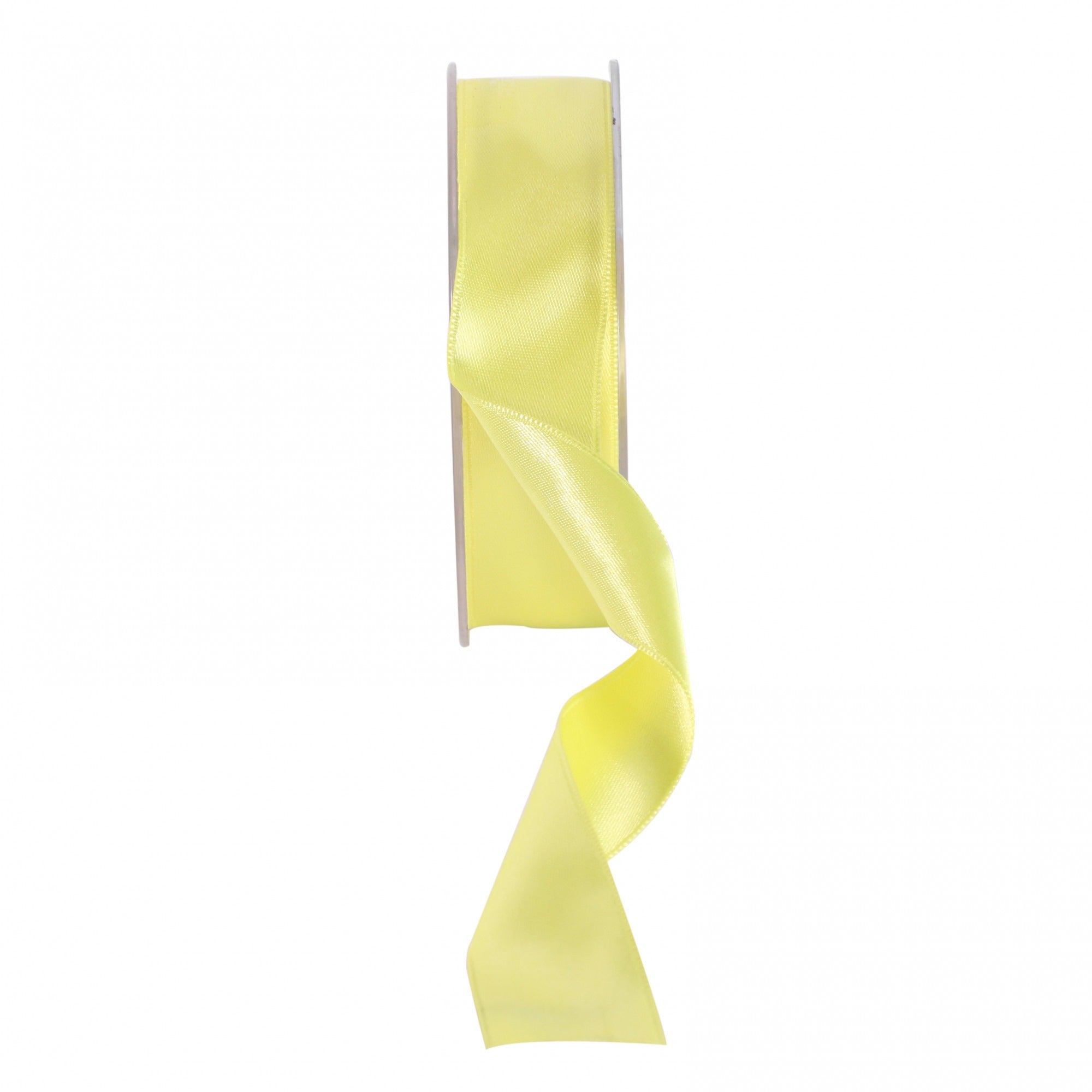 View Light Yellow Satin Ribbon 25mm information