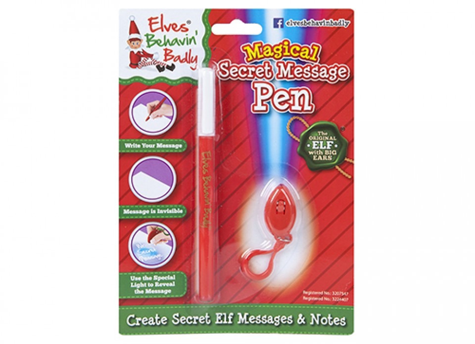 View Elf Secret Message Pen with Invisible Ink Torch information