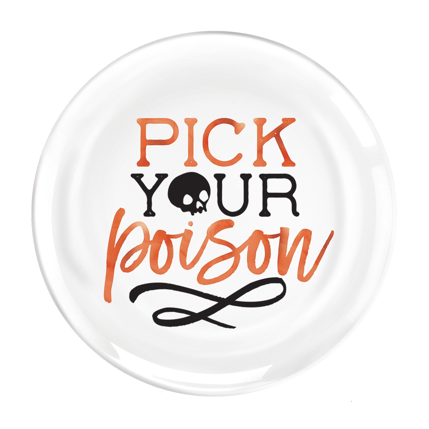 View Pick your Poison Plastic Plates 19cm 4 Plates information