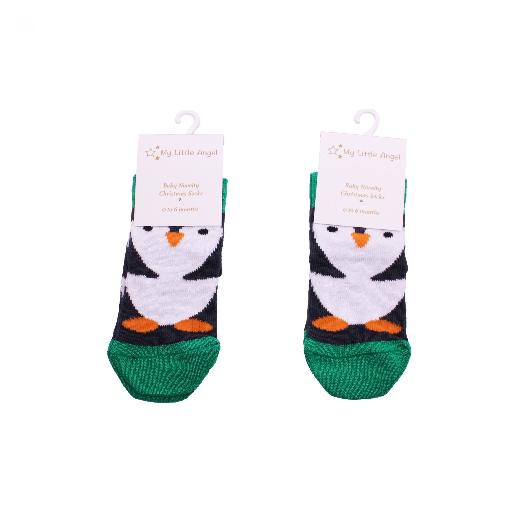 View Green Christmas Penguin Socks 06months information