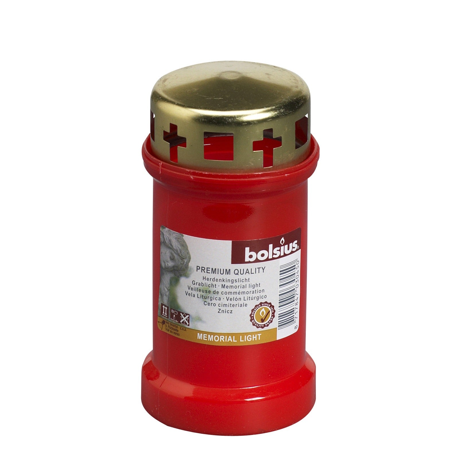View Bolsius Memorial Light with Lid Red BT 50 hours information