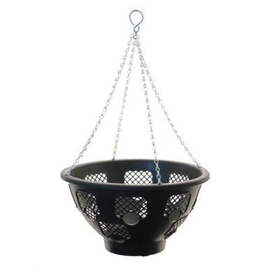 View Plastic Black Hanging Basket 14 inch information