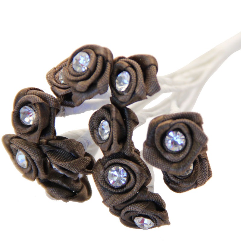 View Brown Ribbon Rose with diamante information