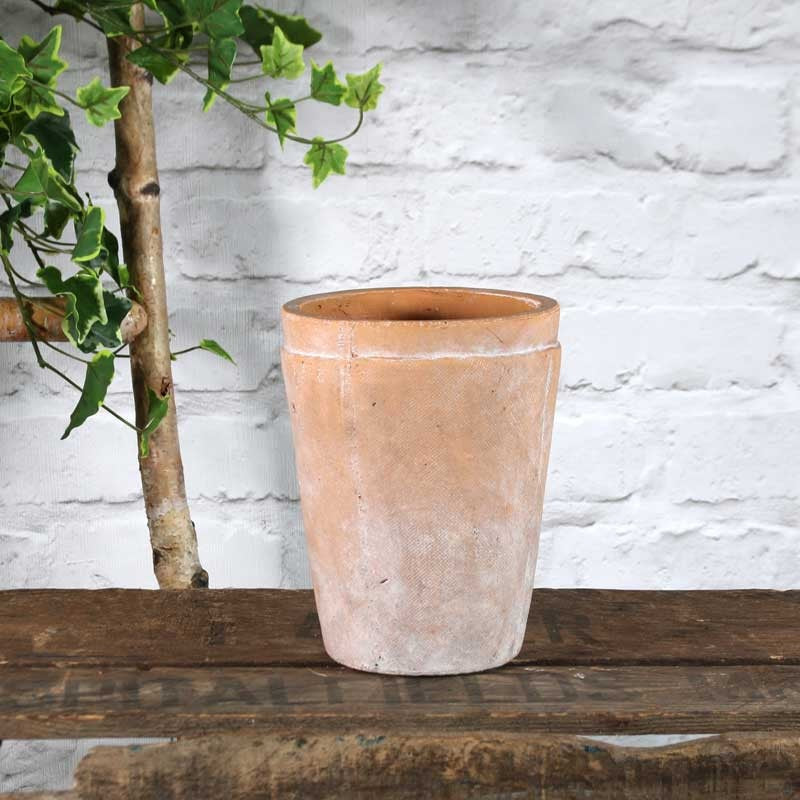 View Rustic Ceramic Flowerpot 18cm information