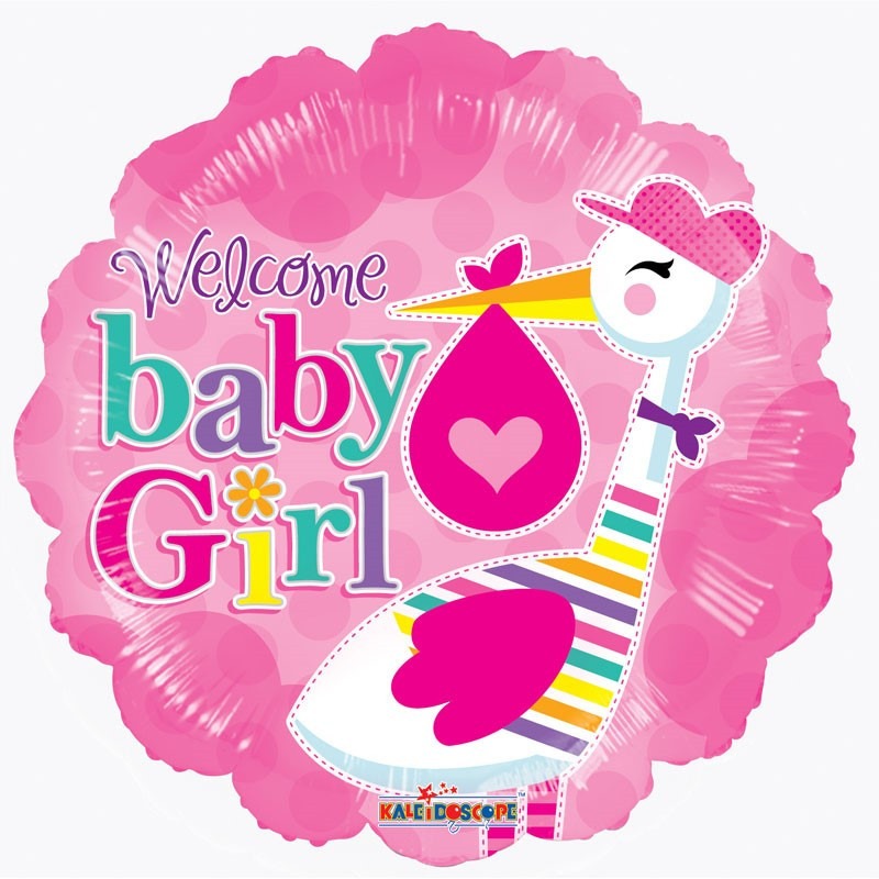 View 9 Baby Girl Stork Balloon information