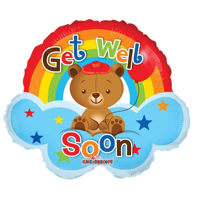 View 14 inch Get Well Rainbow Mini Shape Balloon information