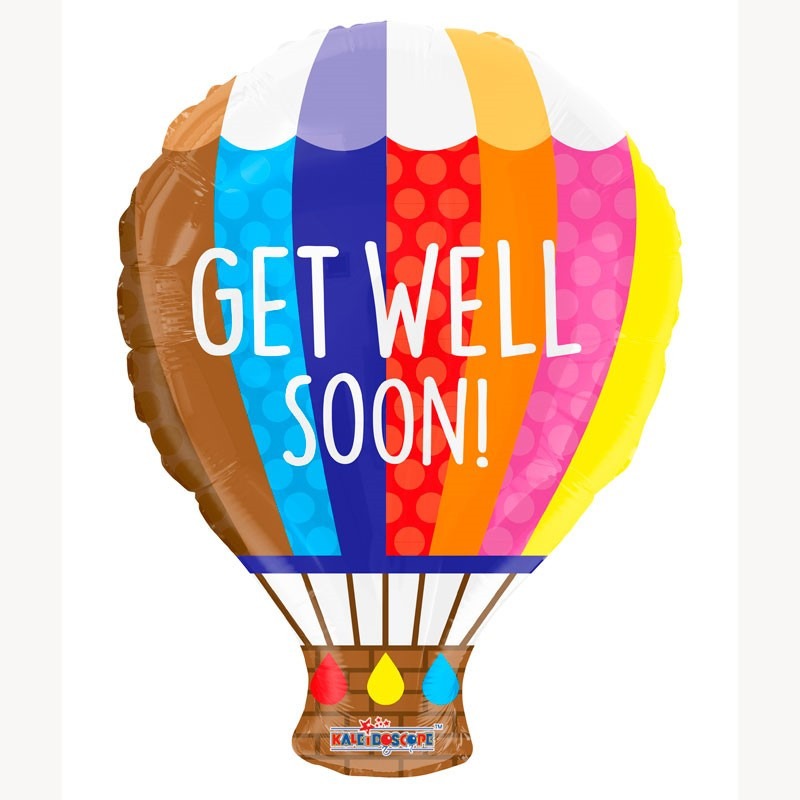 View Get Well Hot Air Balloon 18 inch information