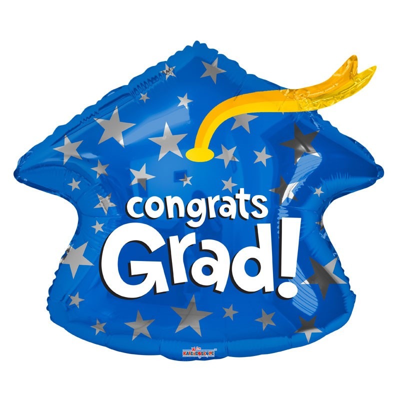 View Congrats Grad Blue Cap Balloon 18 Inch information