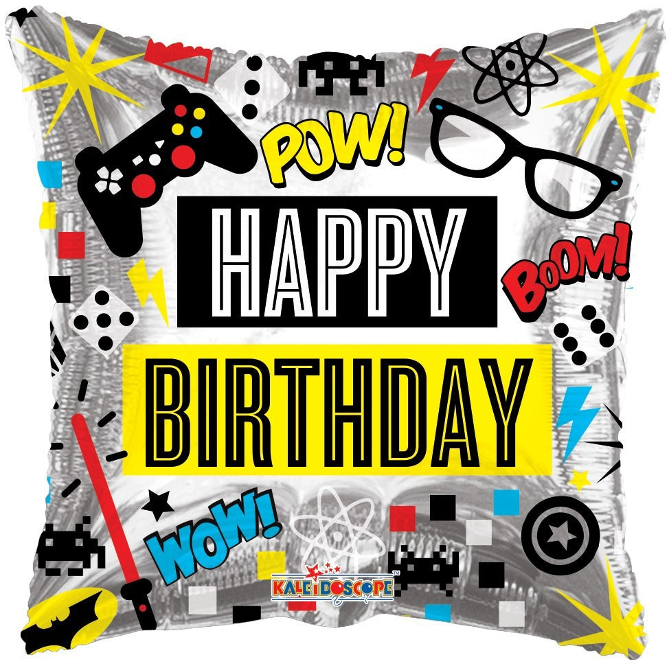 View Birthday Computer Games Balloon 18 inch information