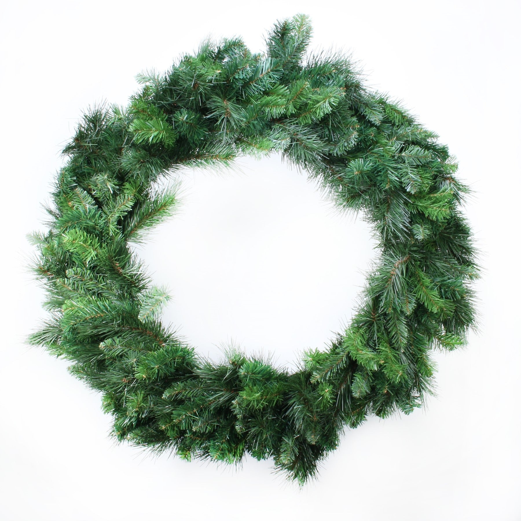 View 90cm Deluxe Evergreen Wreath 260 Tips information