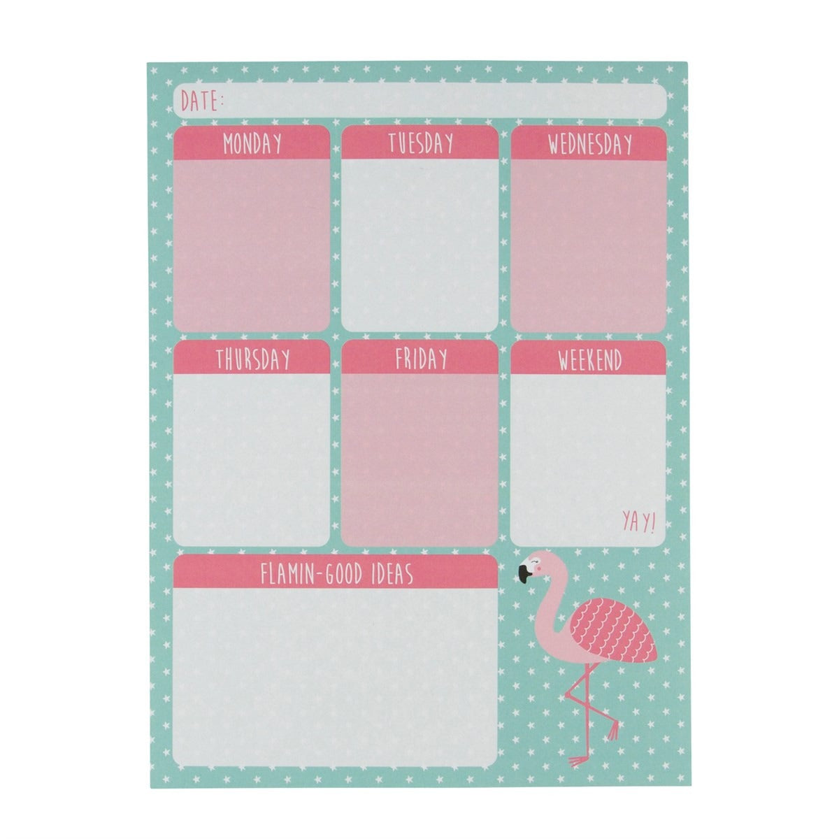 View Tropical Flamingo Weekly Planner Pad information