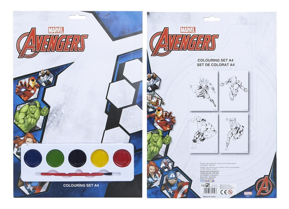 View Avengers A4 Paint Colouring Set information