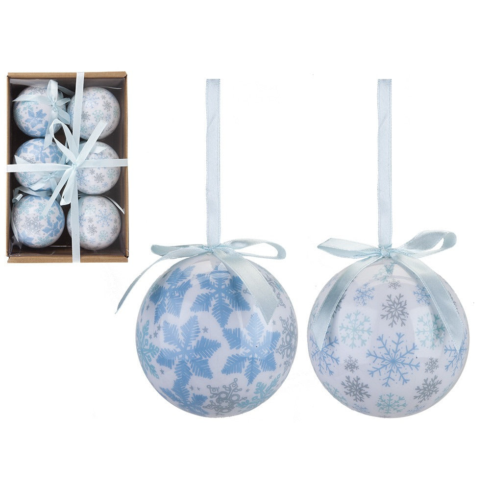 View Set Of 6 Snowflake Baubles information