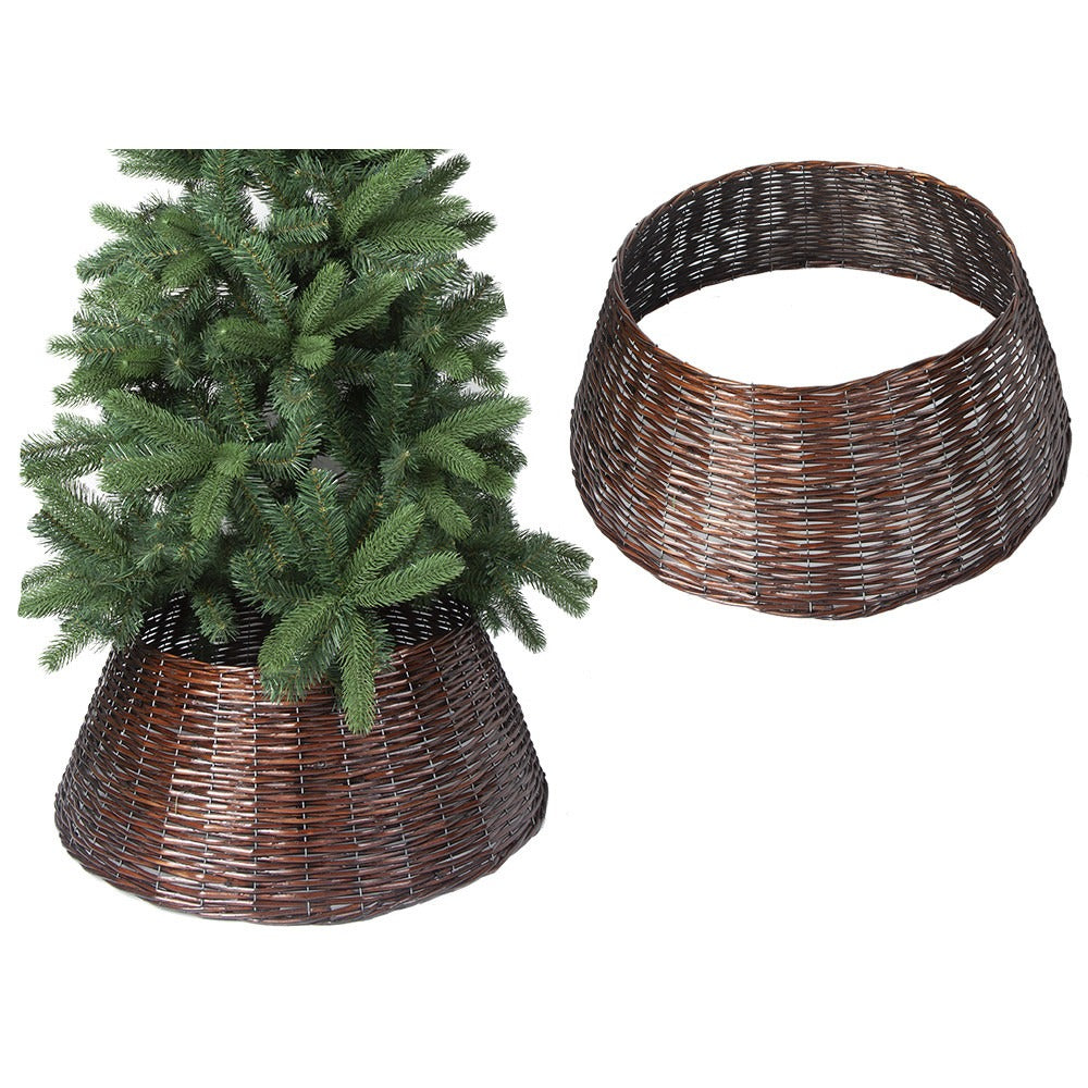 View Brown Willow Christmas Tree Skirt 57cm x 28cm information