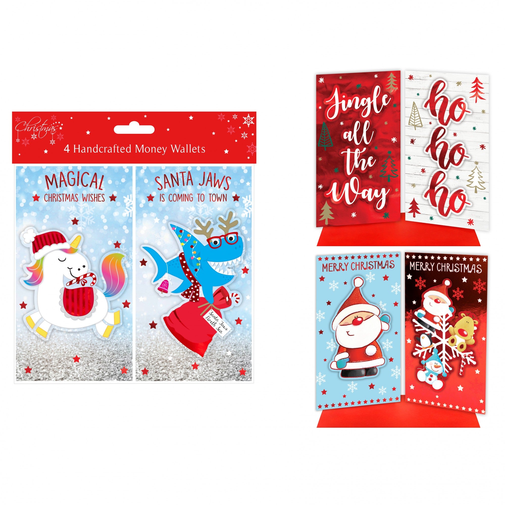View 4 Christmas Money Wallets Assorted Designs information