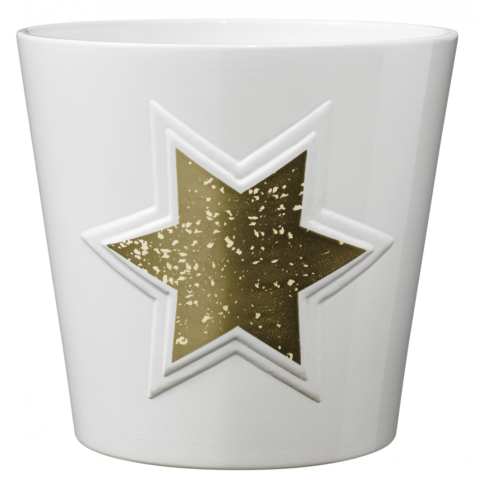 View Magic Gold Star Ceramic Pot 14cm information