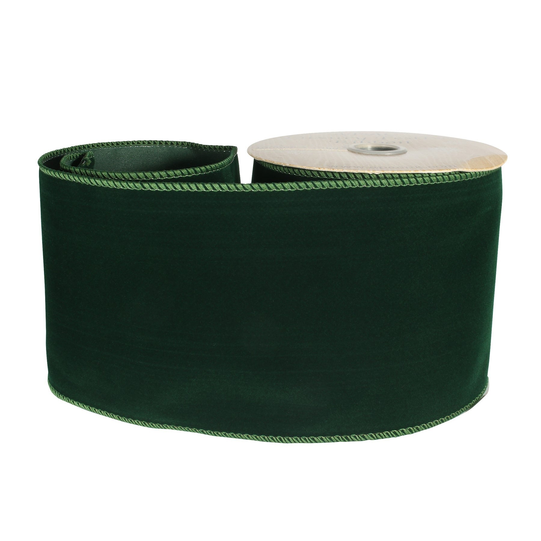 View Green Velvet ribbon 100mm x 10 yrds information