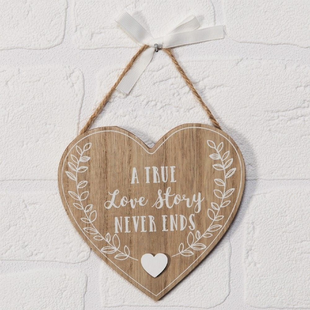 View Love Story A True Love Story Heart Plaque information
