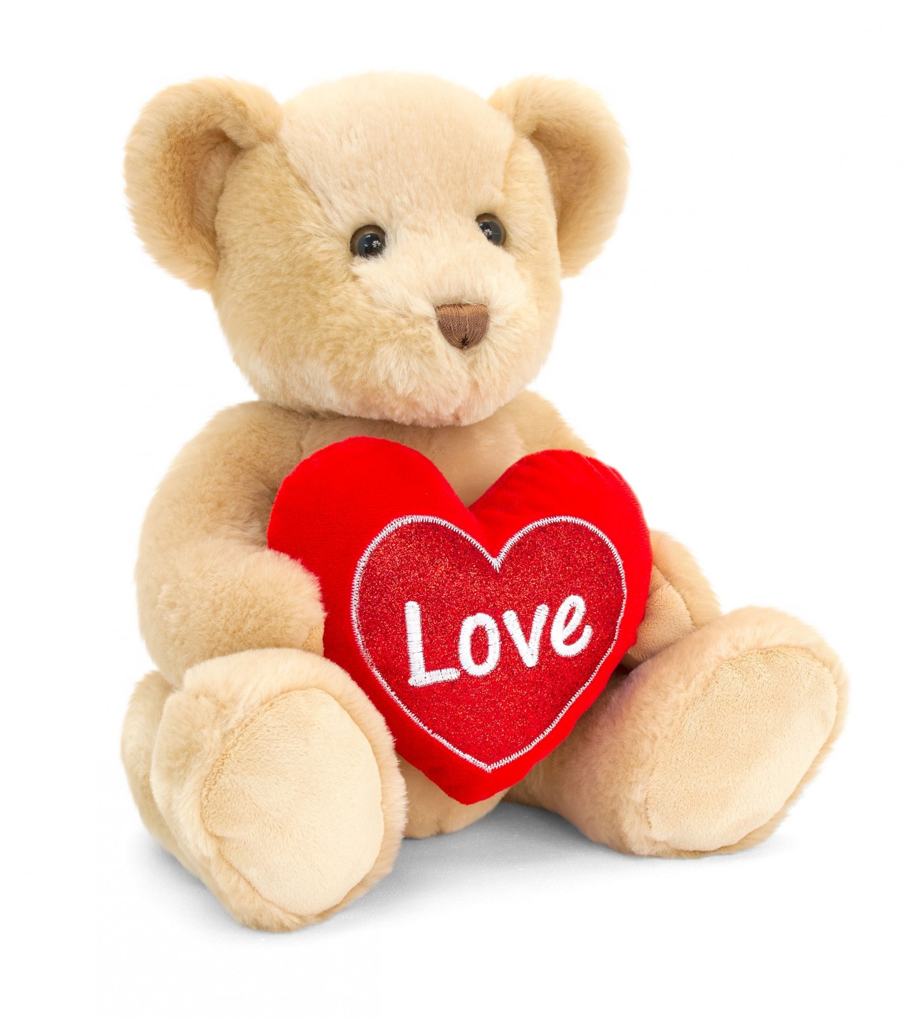 View Brown Chester Bear with Heart 30cm information