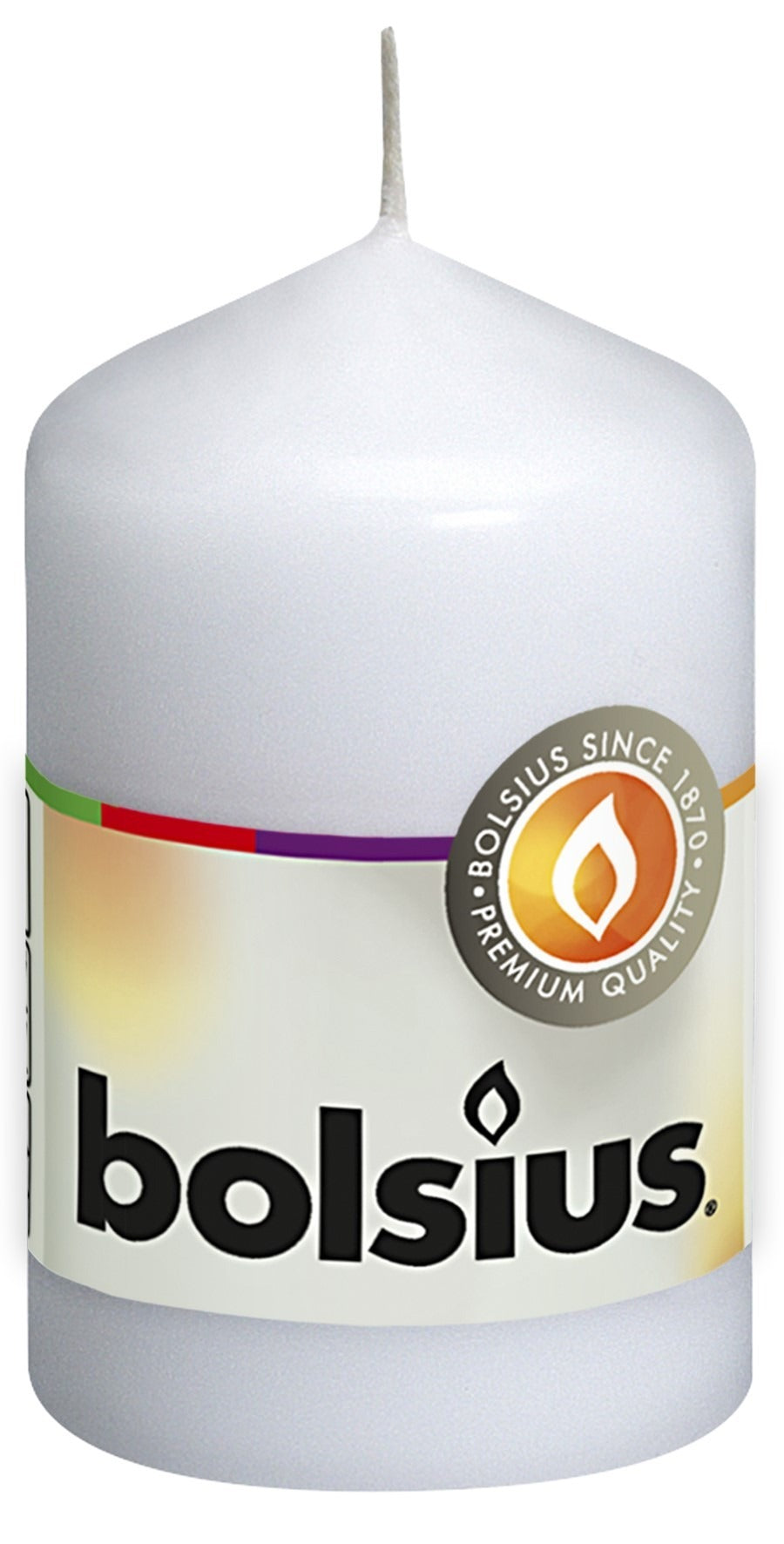 View Bolsius Pillar Candle White 80mm x 48 mm information