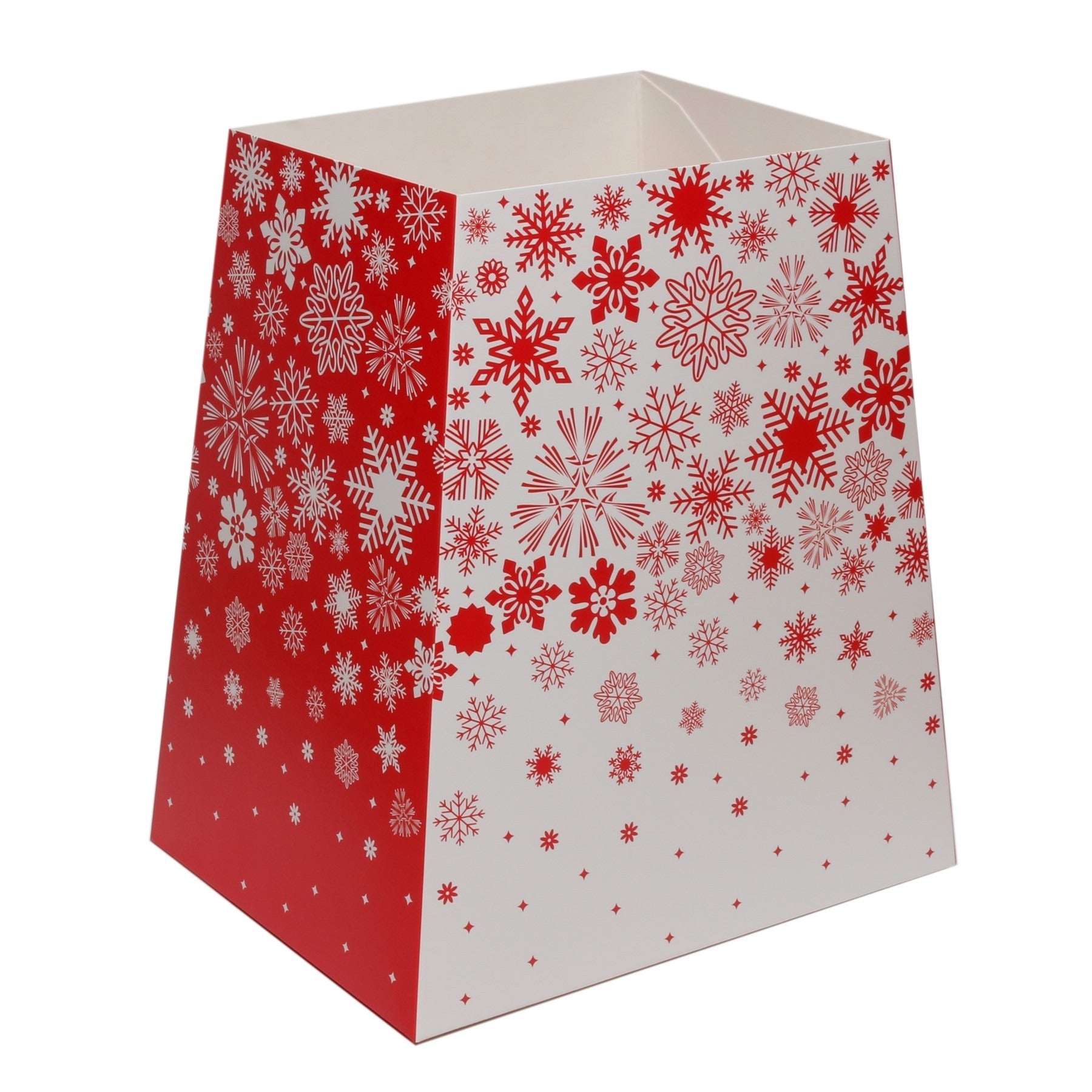 View Red White Snowflakes Gift Box 19 x 12 x 9cm information