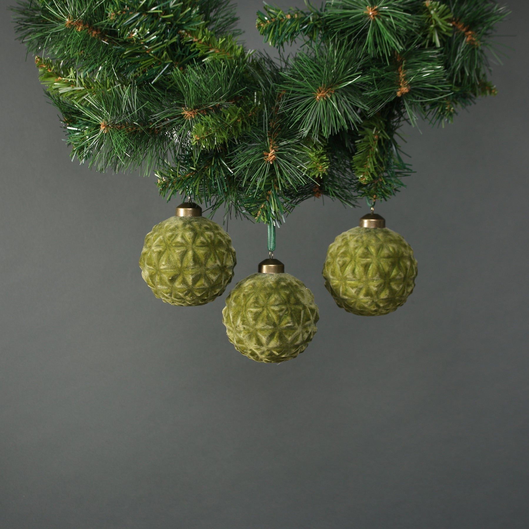 View Orla 8cm Glass Forest Green Bauble Set of 4 information