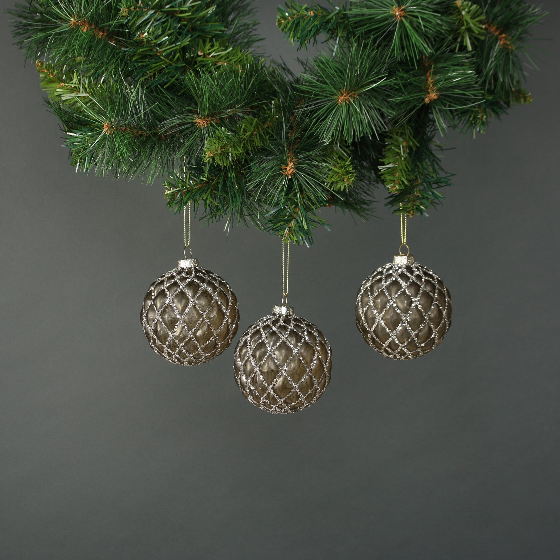 View Asteria Glass Bauble 8cm Set of 4 information