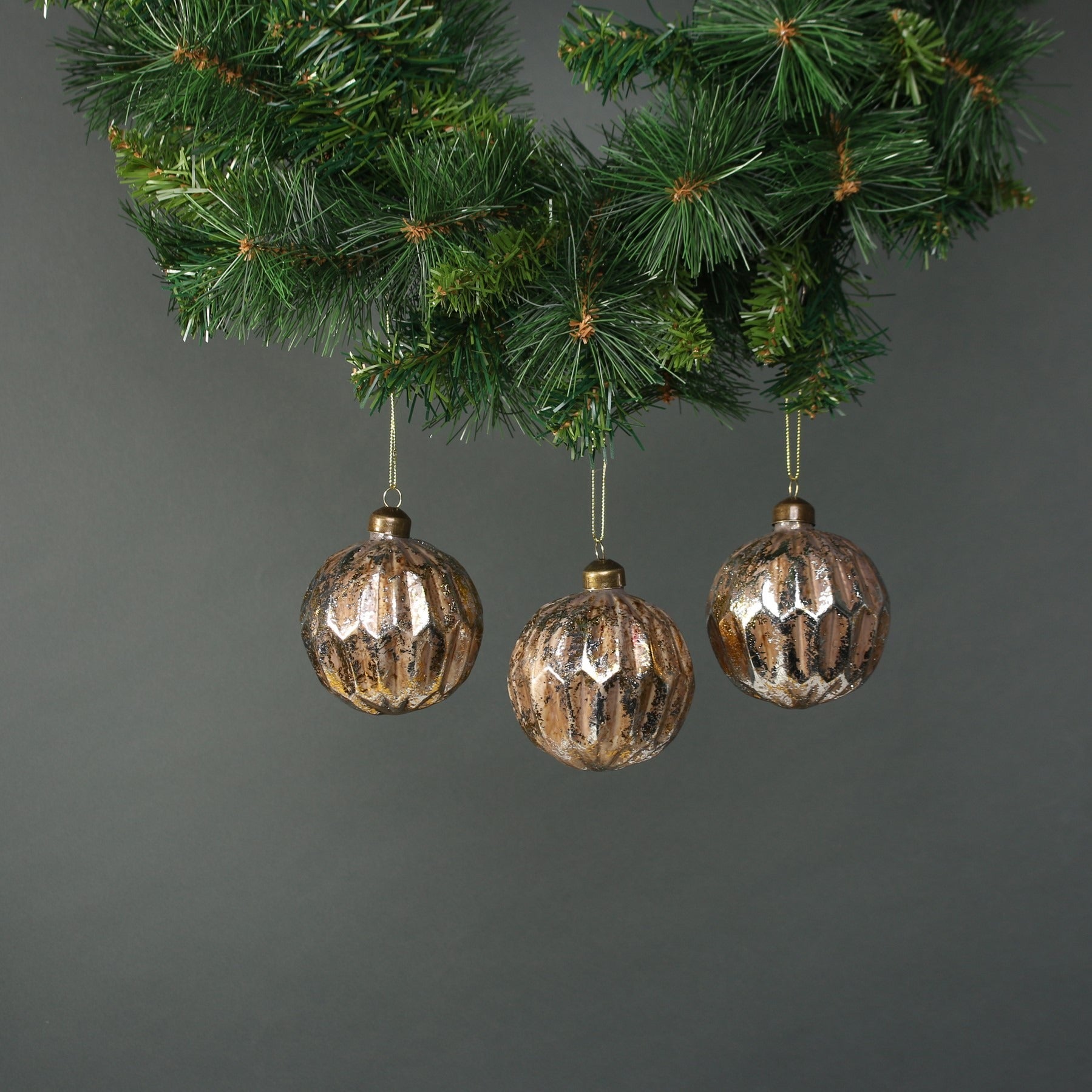 View Lorelle 8cm Glass Bauble Gold Set of 4 information