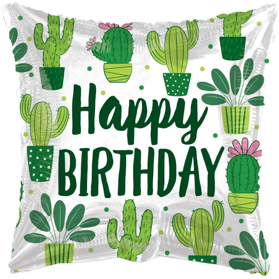 View 18 inch ECO ONE Balloon Birthday Cactus information