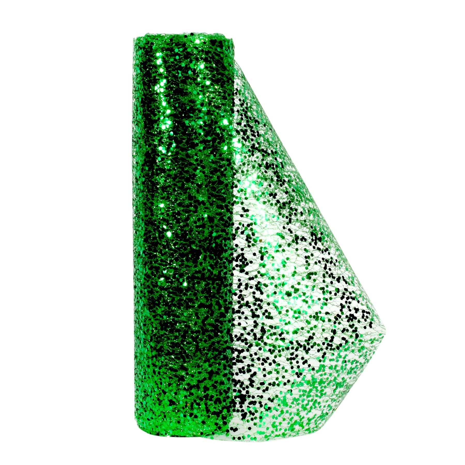 View Green Glitter Mesh ribbon runner 30cm x 5 yards information