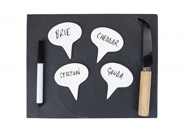 View Slate Cheese Board with knife pen information
