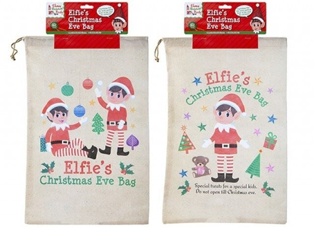 View Large DrawString Elf Christmas Eve Bag information