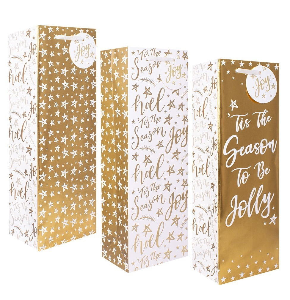 View Gold Bottle Gift Bags Pack of 3 information