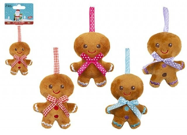 View 10Cm Gingerbread Mini Plush with ribbon loop 4 assorted colours information