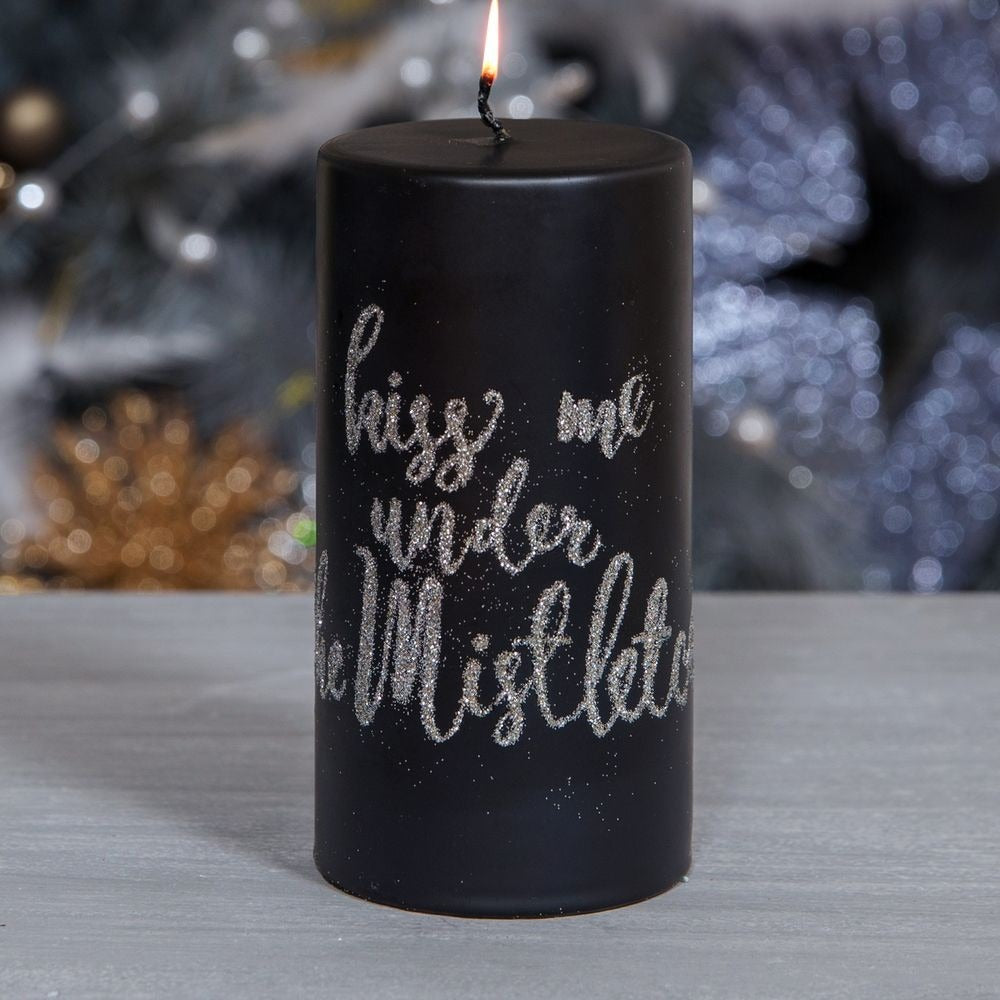 View Kiss Me Under the Mistletoe Pillar Candle 6 information