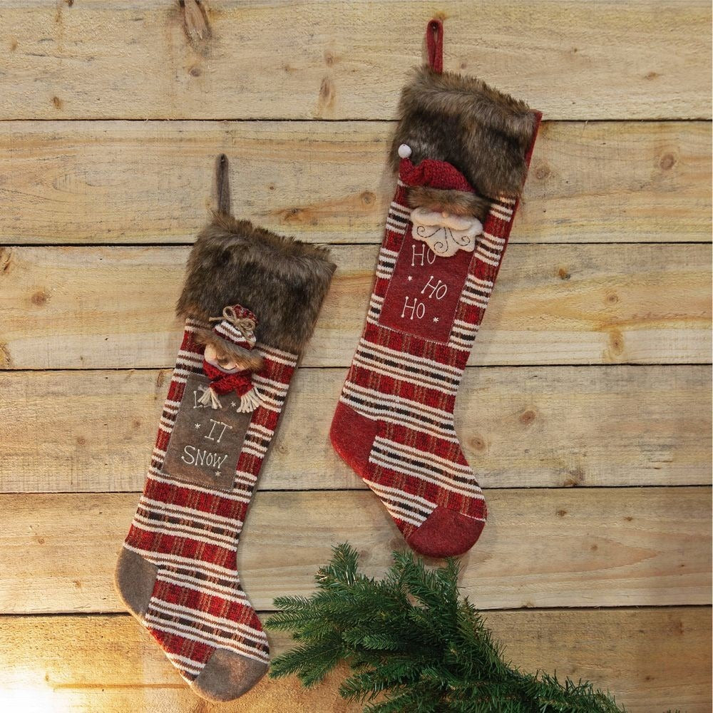 View Fabric Santa Claus Snowman Stocking Assorted information