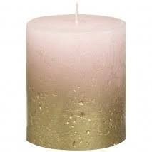 View Bolsius Rustic Faded Gold Pink Metallic Candle 80mm x 68mm information