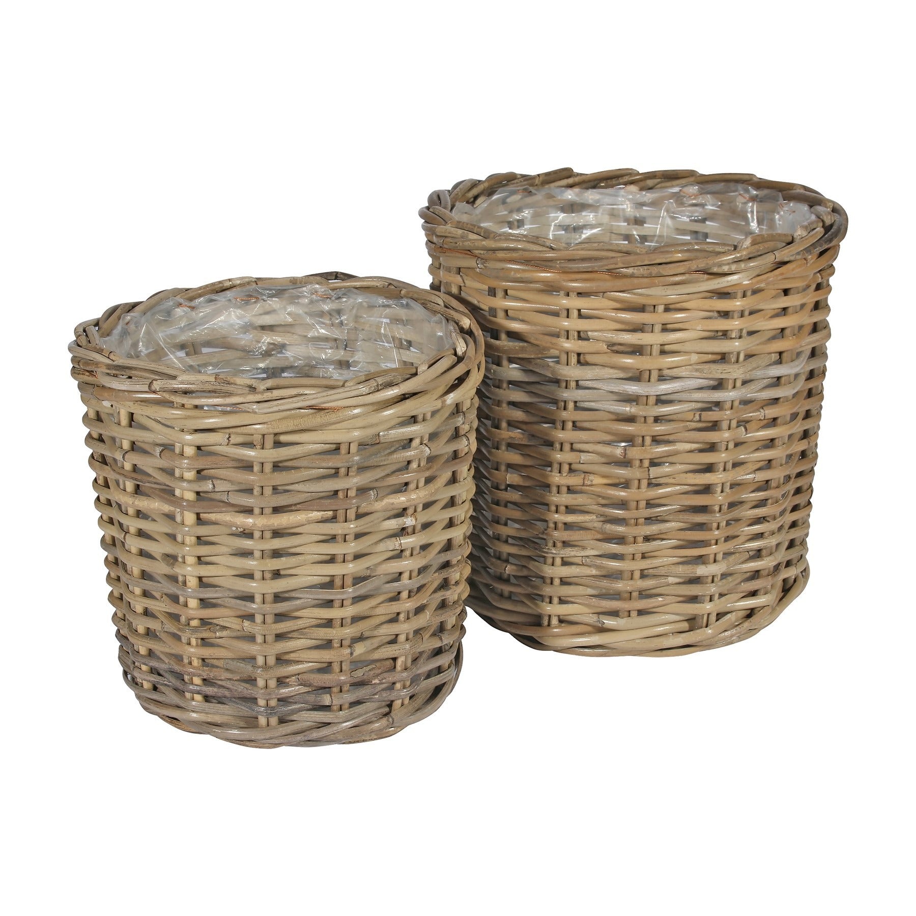 View Set of 2 Round Baskets with Liners information