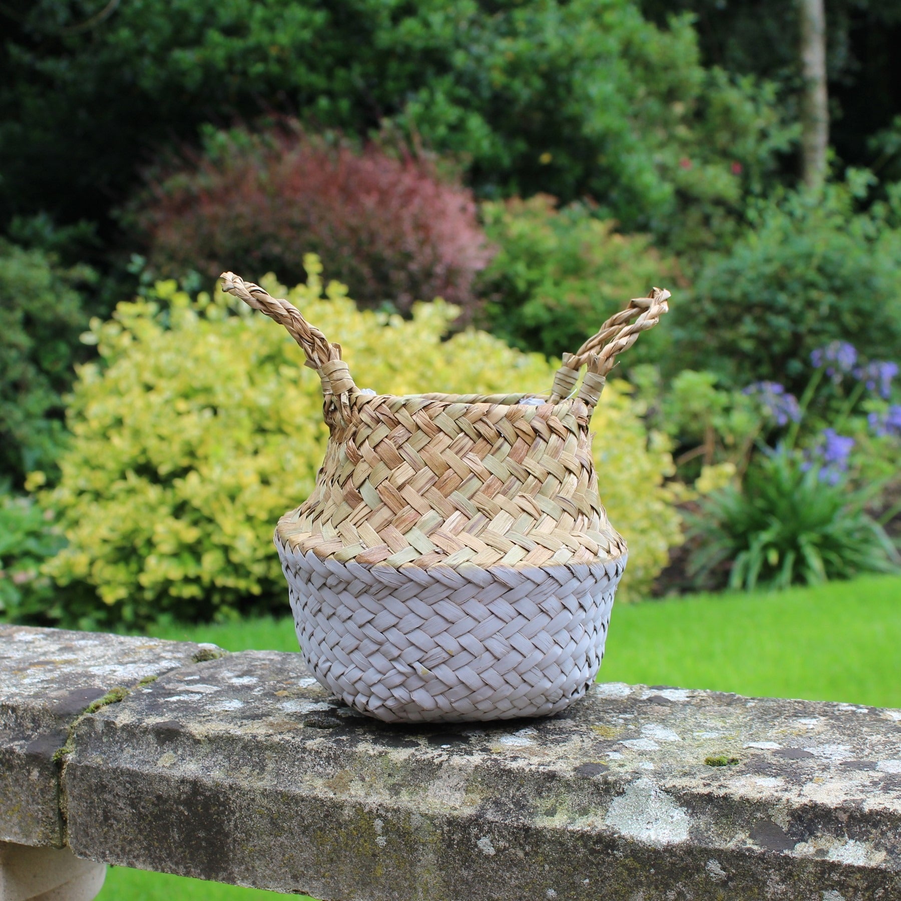 View 115cm Grey Natural Two Tone Belly Basket information