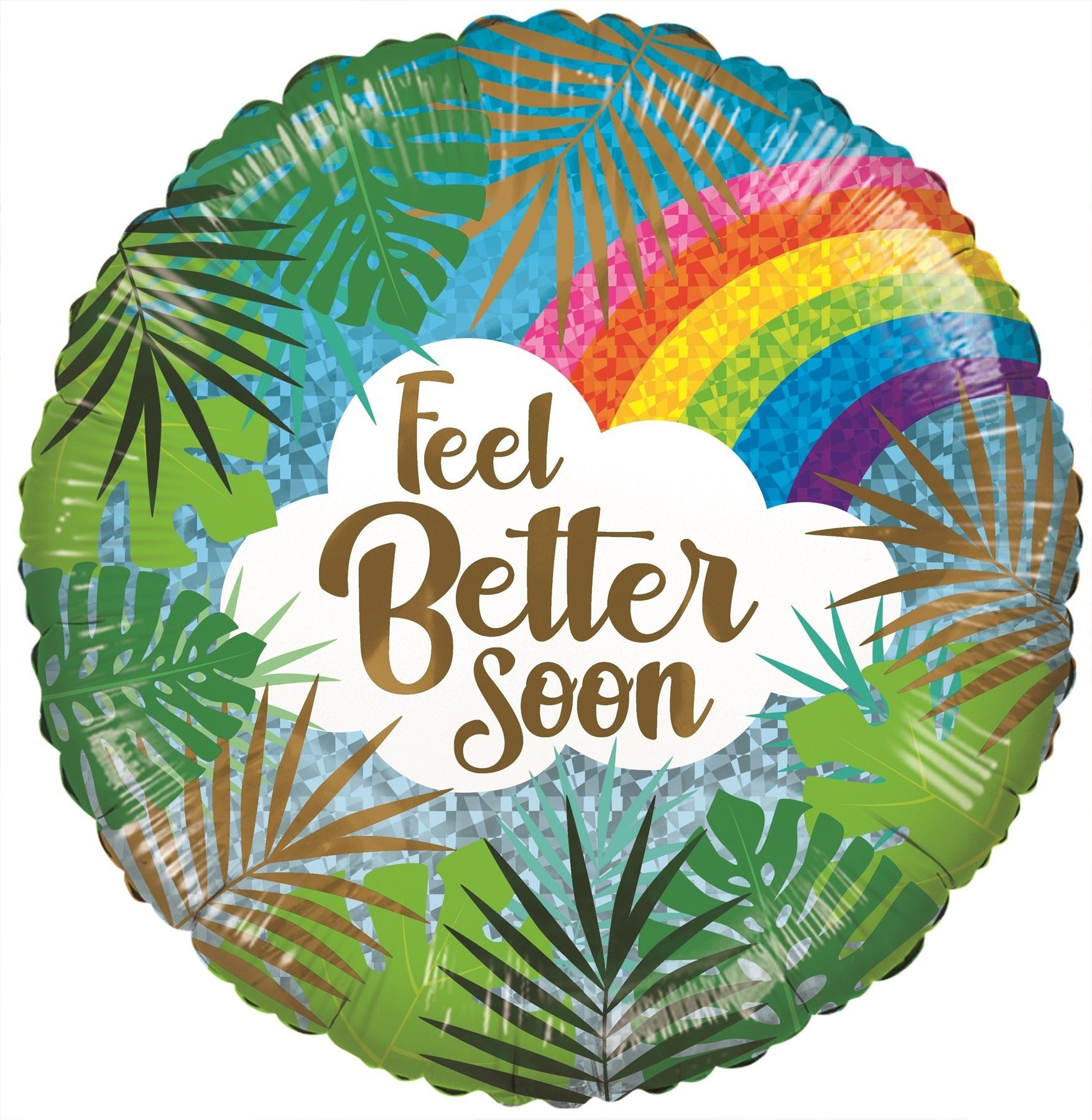 View ECO Balloon Feel Better Soon Leaves Rainbow 18 Inch information