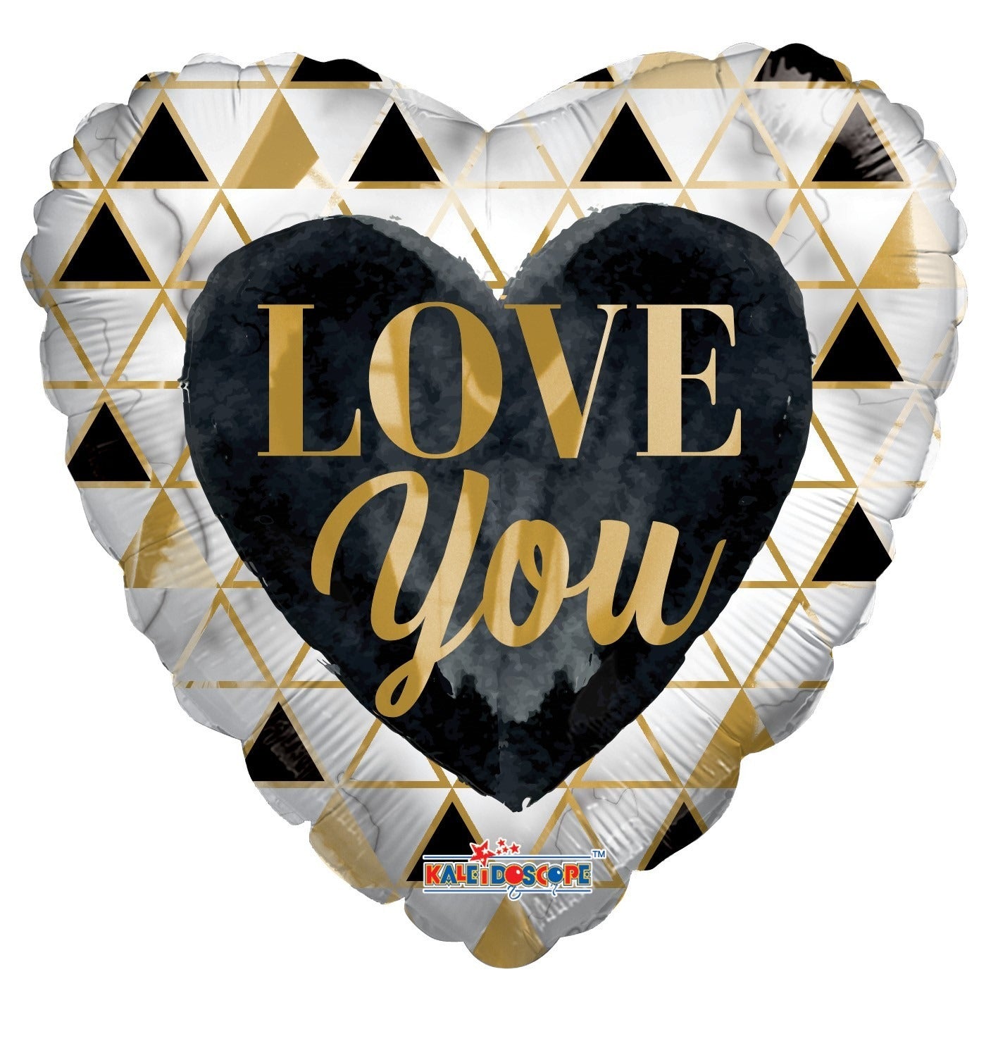 View 18 Inch Love You Eco Balloon black and gold information