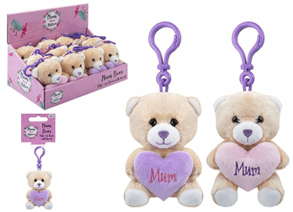 View 4 Inch Bear Mum Keyring Clip information