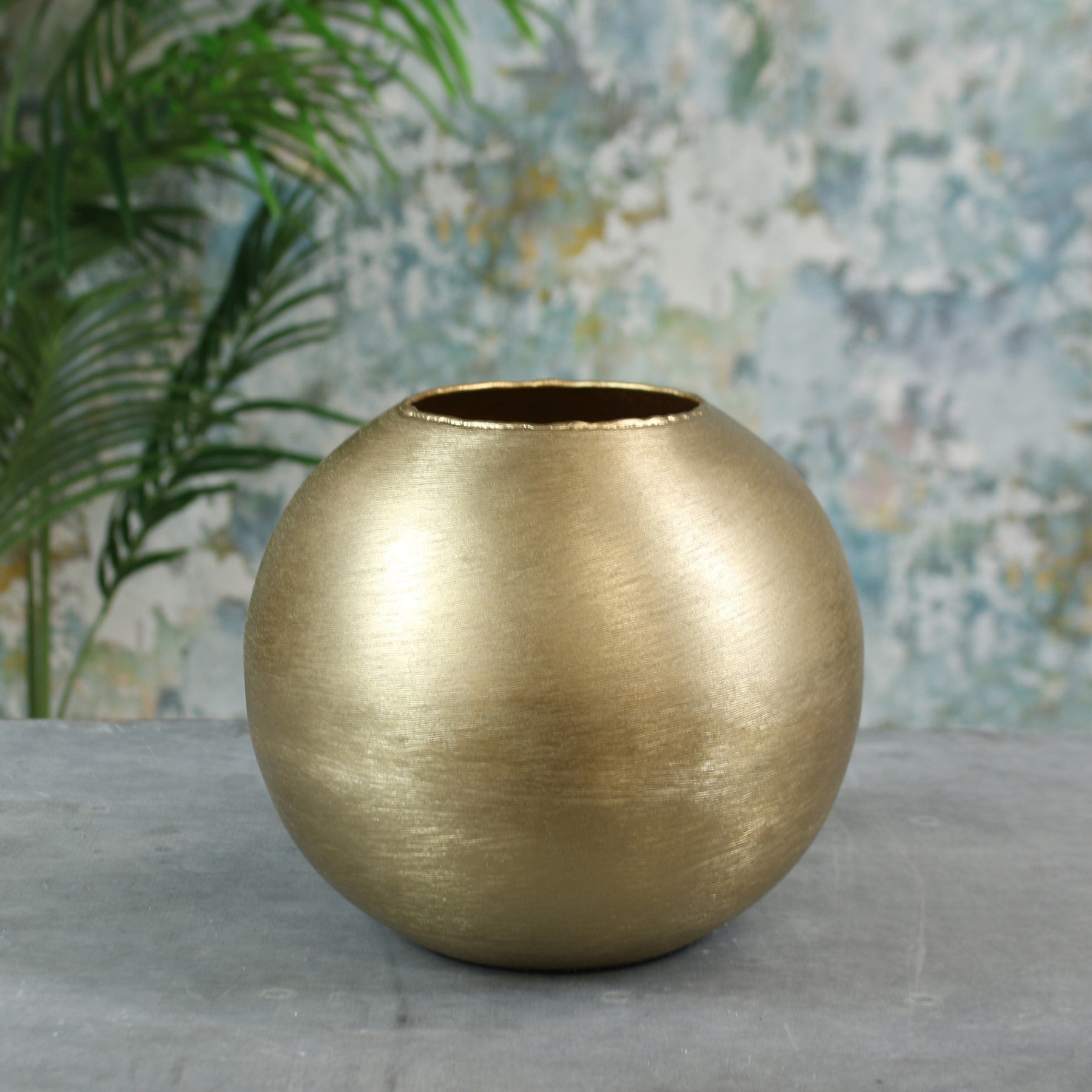 View Small Brushed Gold Hyde Park Brush Metal Globe 185cm x 205cm information