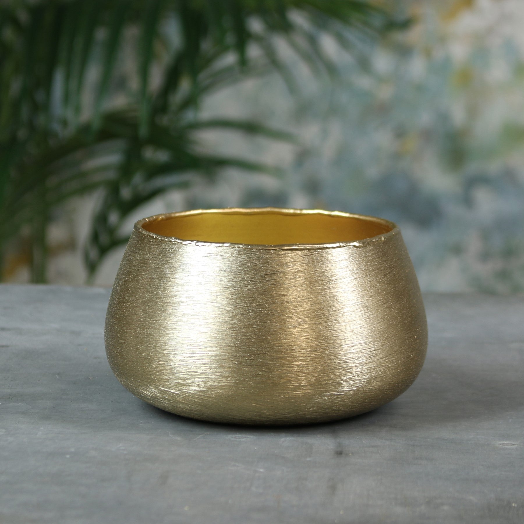 View Hyde Park Brushed Gold Pot Cover Medium information