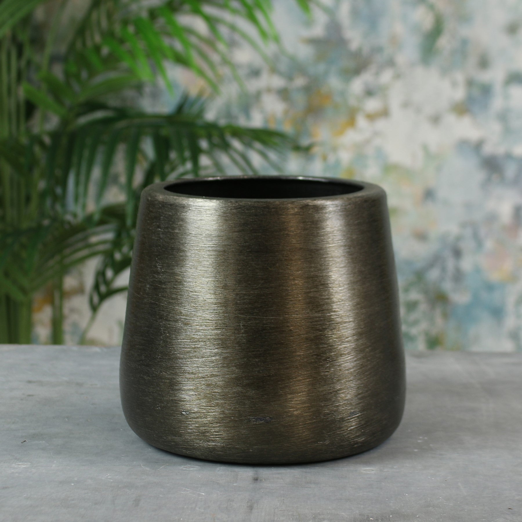 View Greenwich Brushed Black Planter Small information